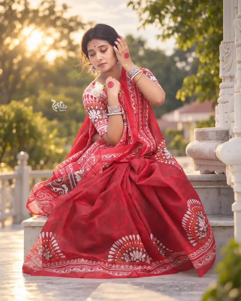 Raktokarabi Premium Moslin Saree